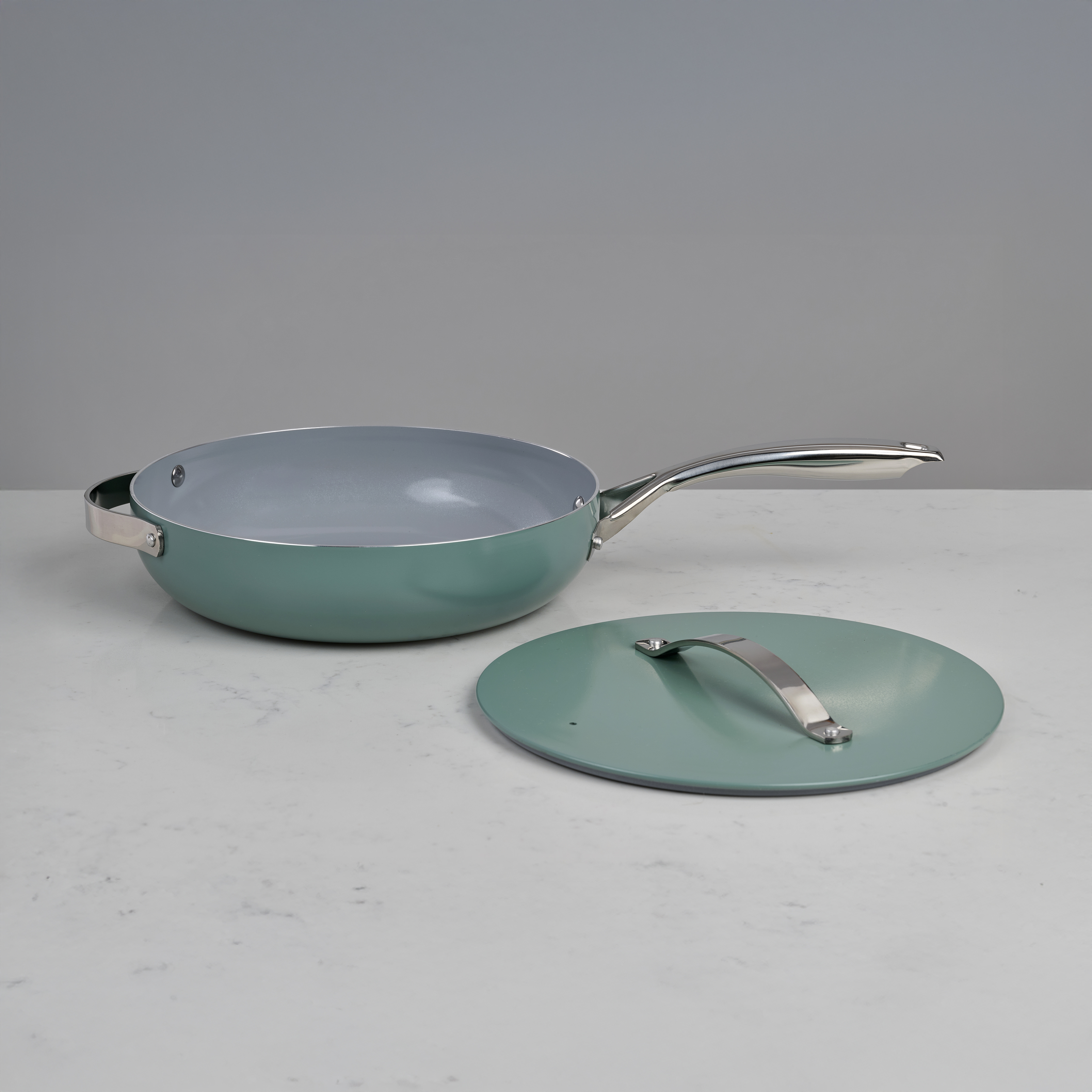Ceramic Saute Pan With Lid 3.5QT